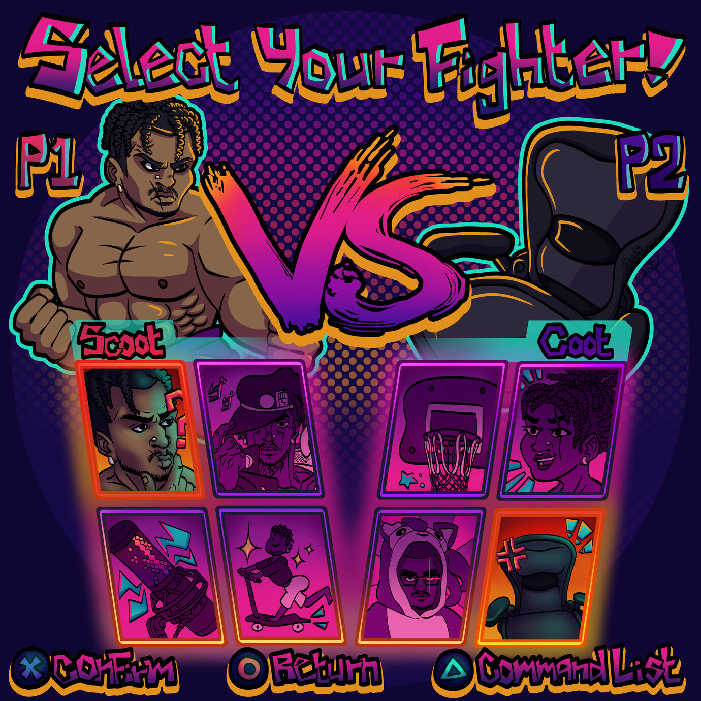 YTer Merch Design - Fighting Game Style