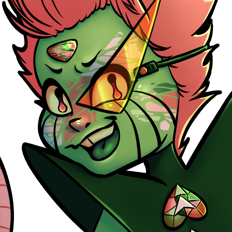 SU Fan Fusion (Peridot + Spinel) - Unakite